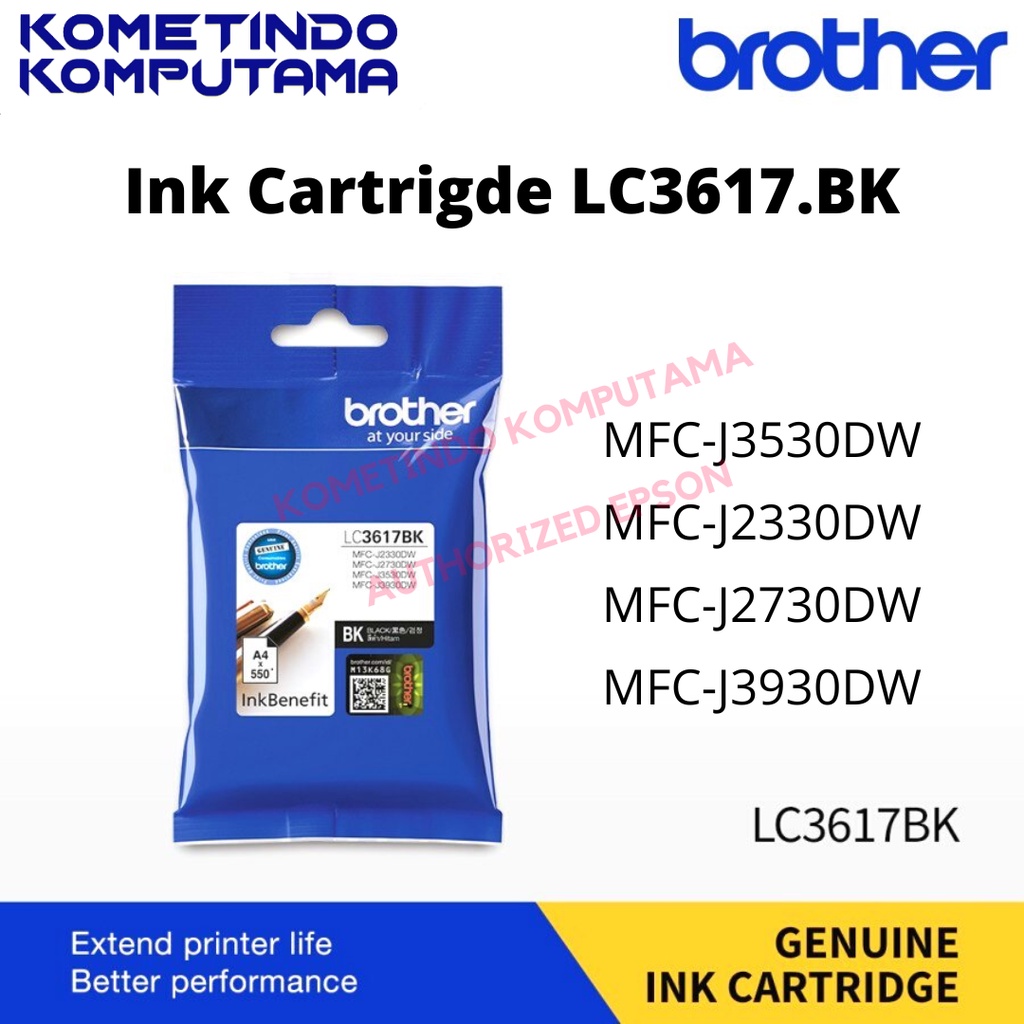 Brother Ink Catrigde LC3617.BK - Tinta Printer LC3617 Hitam 100% ORIGINAL