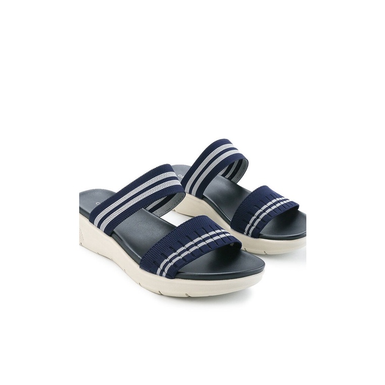 SANDAL FLAT OBERMAIN WANITA ORIGINAL SLIDE ASLI TERBARU BIRU NAVY OW04