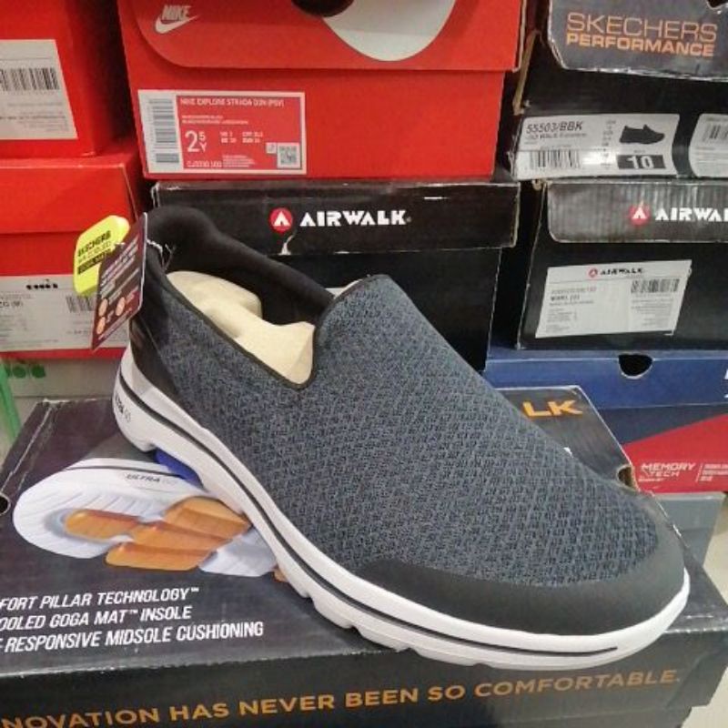 Skechers 55503/BLK. Skechers Go walk 5 sparrow black. sepatu slipon skechers men
