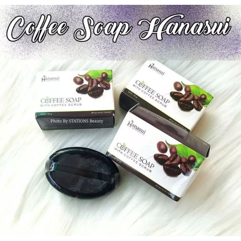 COFFEE SOAP HANASUI BPOM - SABUN KOPI HANASUI BPOM-30gr