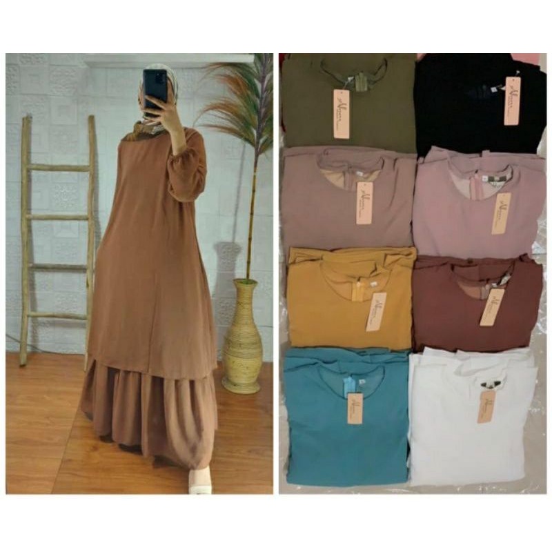 gamis malaysia polos