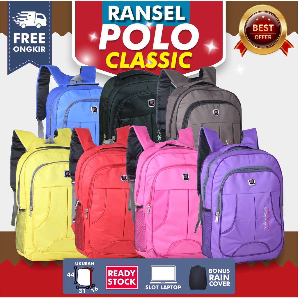 DISKON PROMO OBRAL RANSEL SEKOLAH PRIA TAS PUNGGUNG MURAH POLO AWET TERBARU KEREN SD SMP SMA KULIAH