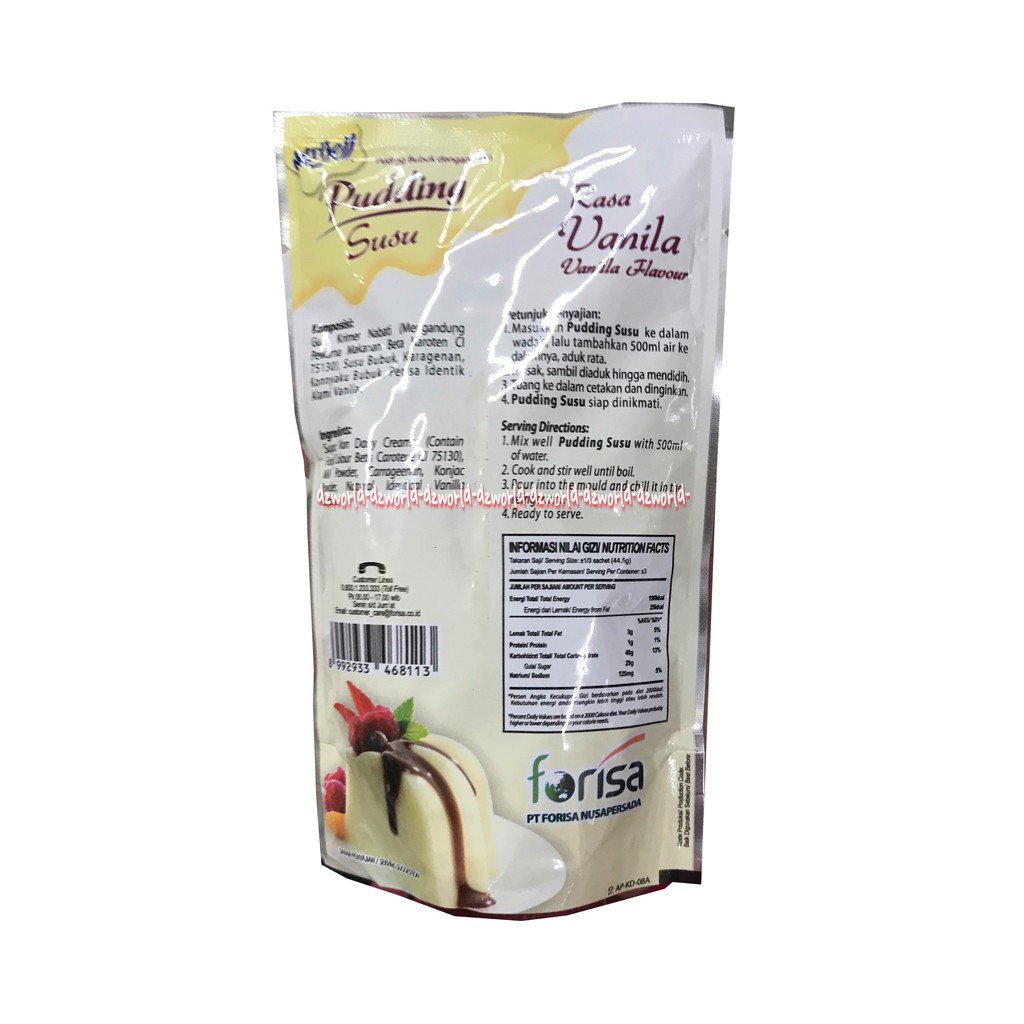 Nutrijell Pudding Susu Vanilla Flavour 120gr Putih Vanila Nutrijel Puding