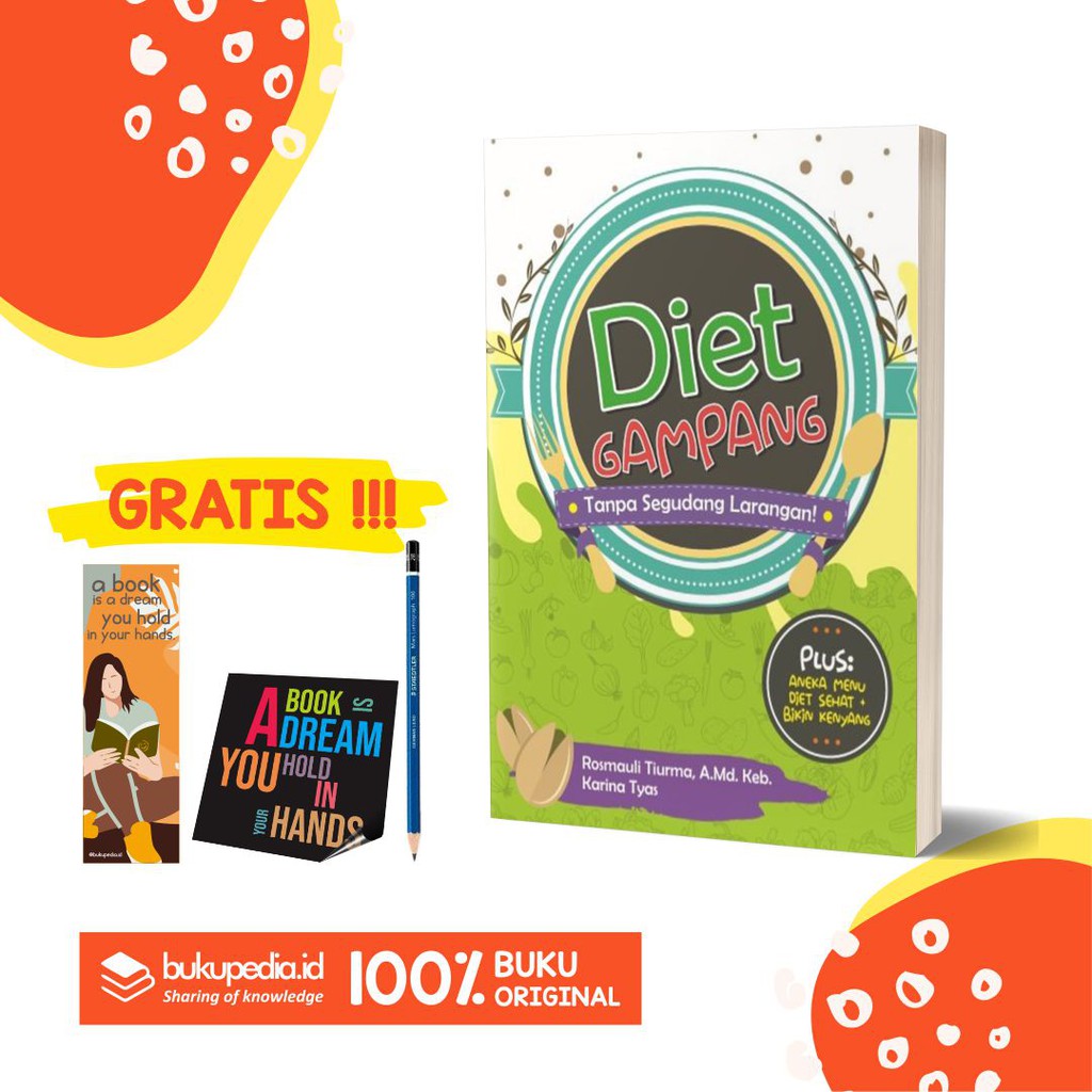 

BUKU KESEHATAN : DIET GAMPANG TANPA SEGUDANG MASALAH - BRILLIANT - BONUS PENSIL 2B, BOOKMARK