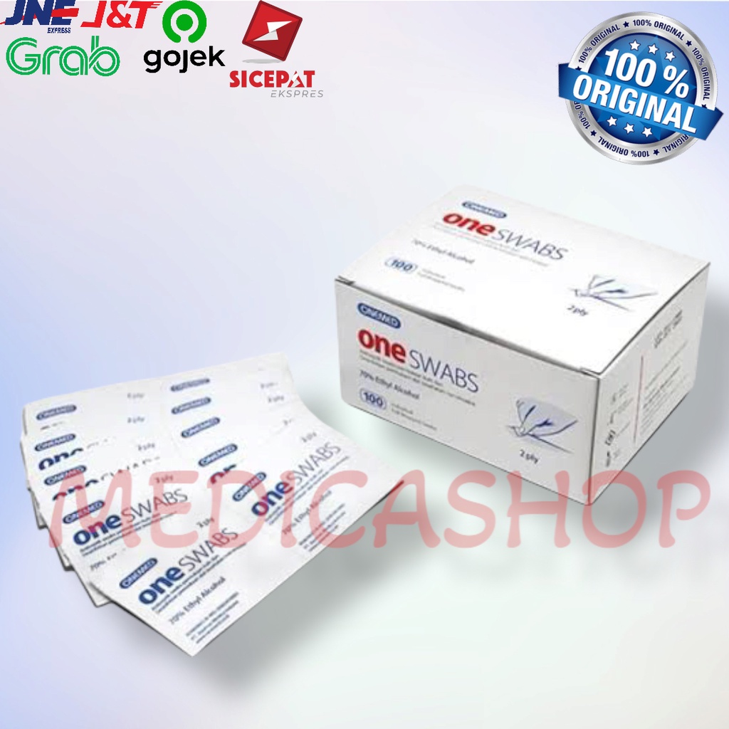 Tissue Alkohol Pembersih - Alcohol Swabs Onemed Isi 100 Pcs