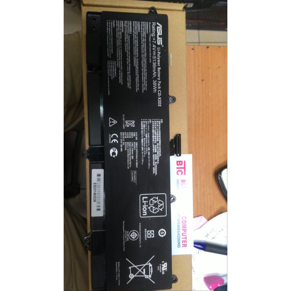 DIJUAL original baterai laptop asus vivobook x201e.x201.x202.x202e Diskon