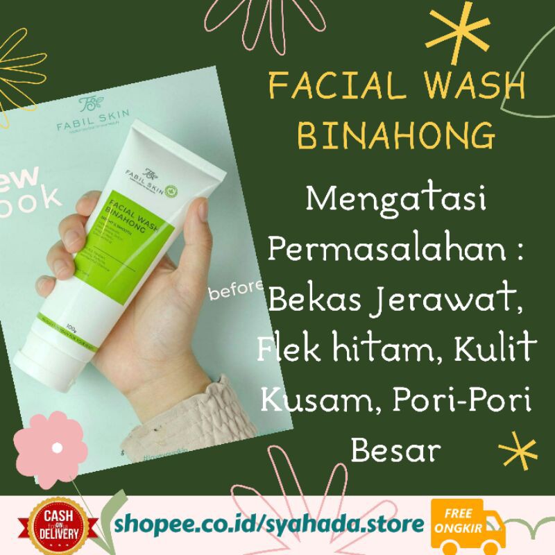 FACIAL WASH UNTUK KULIT KUSAM MASKER PENCERAH WAJAH SABUN MUKA UNTUK MENGECILKAN PORI DAN KOMEDO