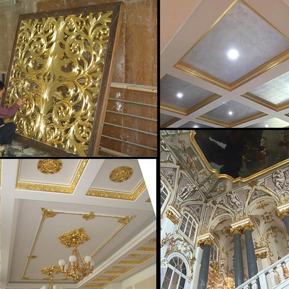 

NEW~❀JEA❀100pcs Art Craft Design Paper Imitation Gold Foil Paper Sheets for Gilding