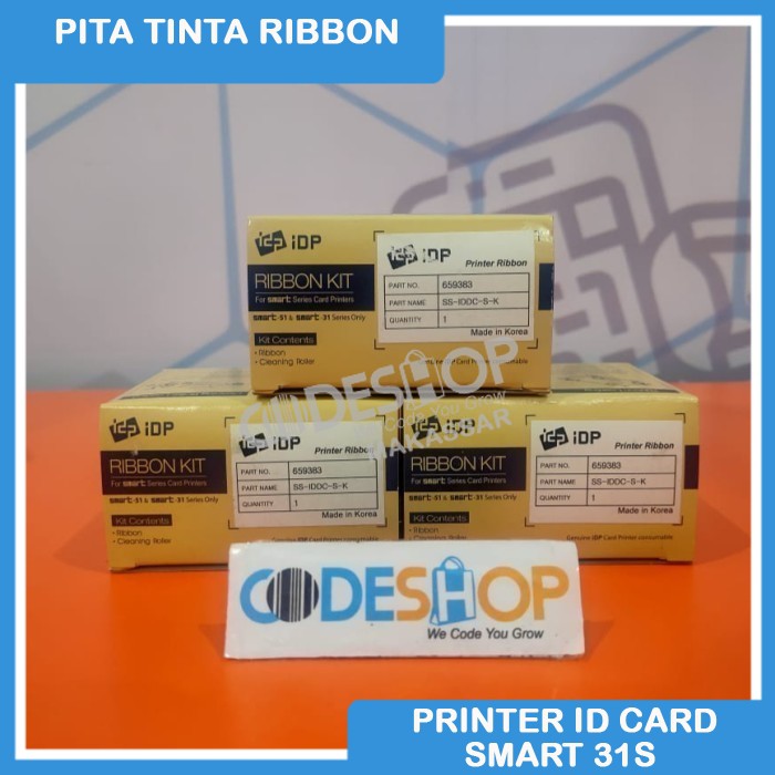 Pita Tinta Ribbon Warna / YMCKO Printer ID Card Smart 31 &amp; 51