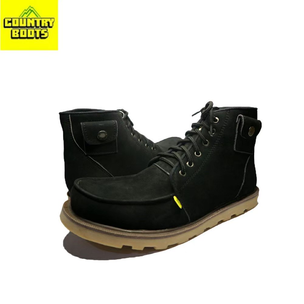 Sepatu Boots Saku Sepatu Pria COUNTRY BOOTS SAKU Sepatu Kulit Buk Terbaru Best Qualty ORIGINAL