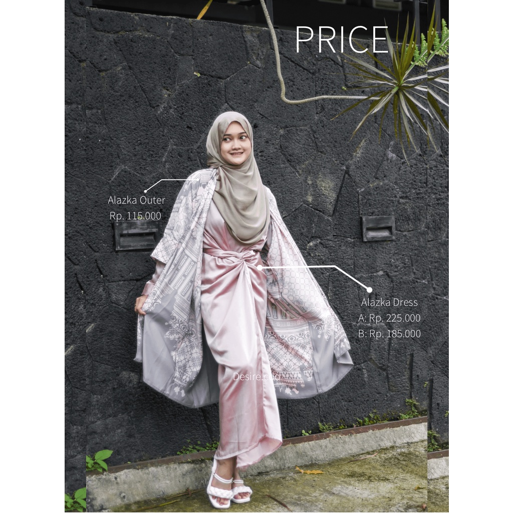 Alazka Dress Desire.coo | Dress ikat | Gamis | Outer