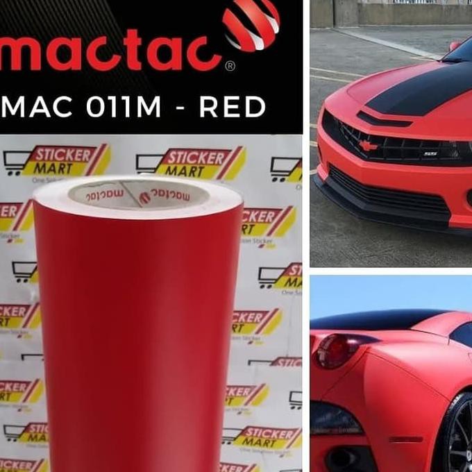 Sticker Mobil Merah Doff Red Matte Mactac alt Oracal Murah