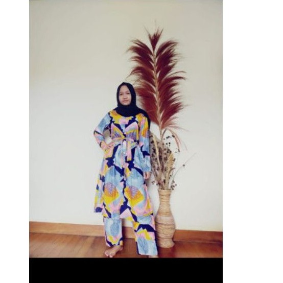 BUSANA MUSLIM/BAJU MUSLIM/SETELAN CELANA/SETCEL/COD/LONG TUNI/TUNIK/BAJU SETELAN DEWASA