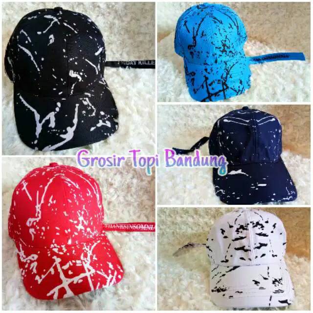 Topi baseball bercak tali panjang