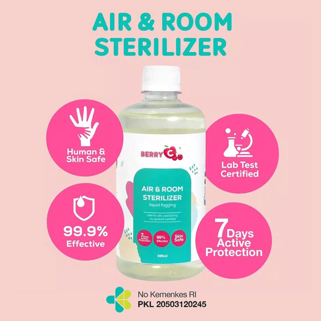 BerryC Berry C Air &amp; Room Sterilizer 500ml liquid Fogging Disinfektan Tahan 7 Hari