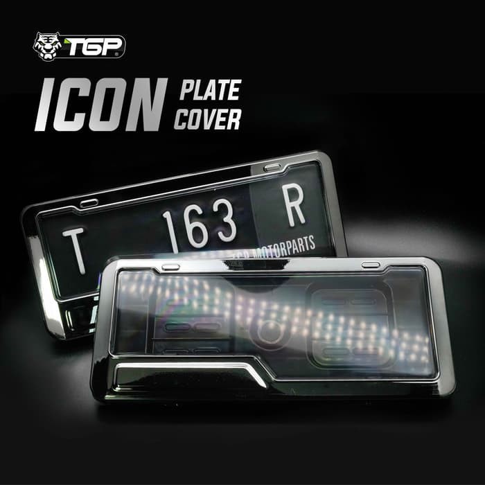 Must Have Cover Plat Nomor Motor ICON Aksesoris Variasi Beat Vario 125 150 Nmax Vixion Scoopy Aerox