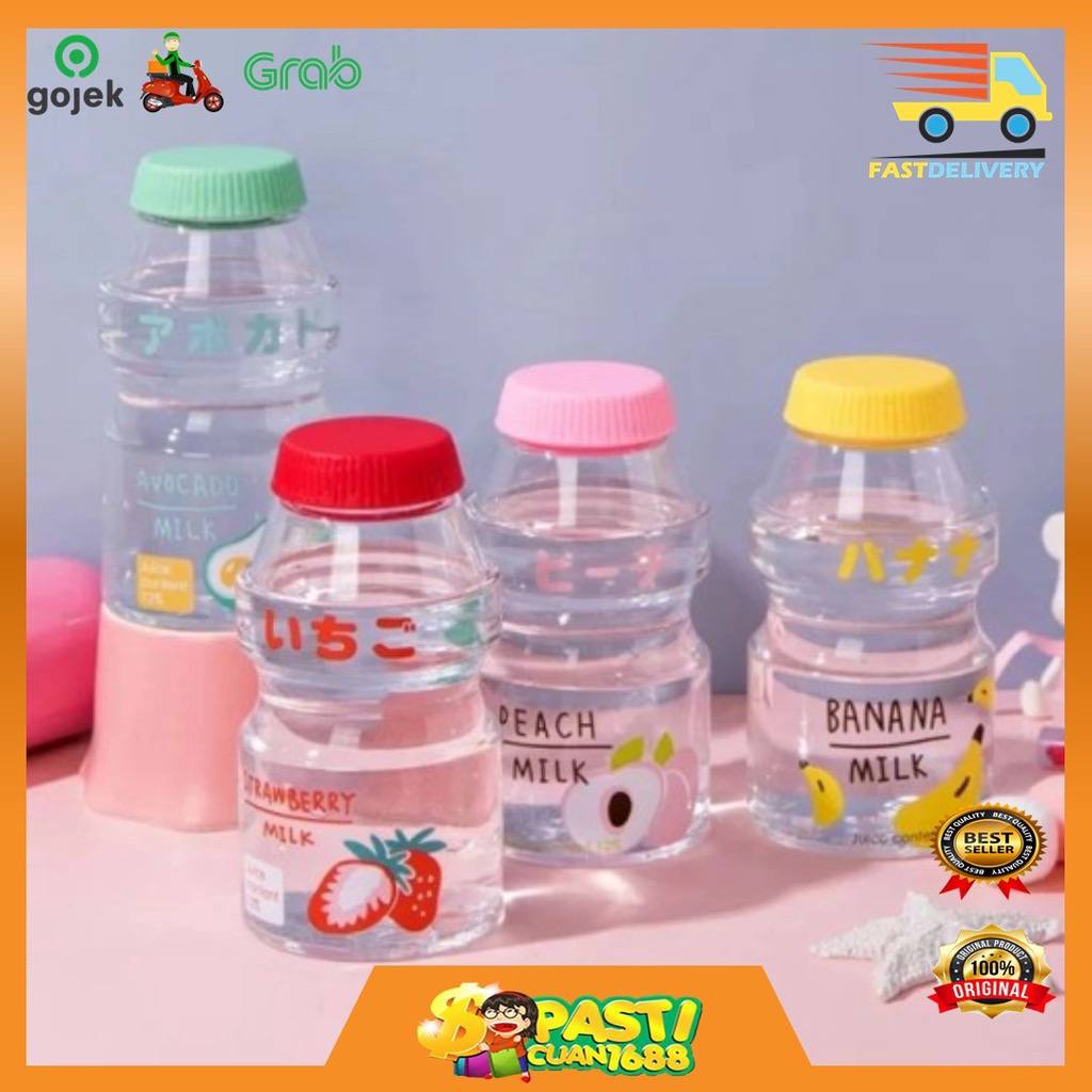 TGM - Botol Air Minum Model Yakult Fruity Lucu ala Korea BOTOL MINUM FRUITY 480 ML / BOTOL MINUM MODEL YAKULT / BOTOL AIR / BOTOL MINUM ANAK / BOTOL TRANSPARAN