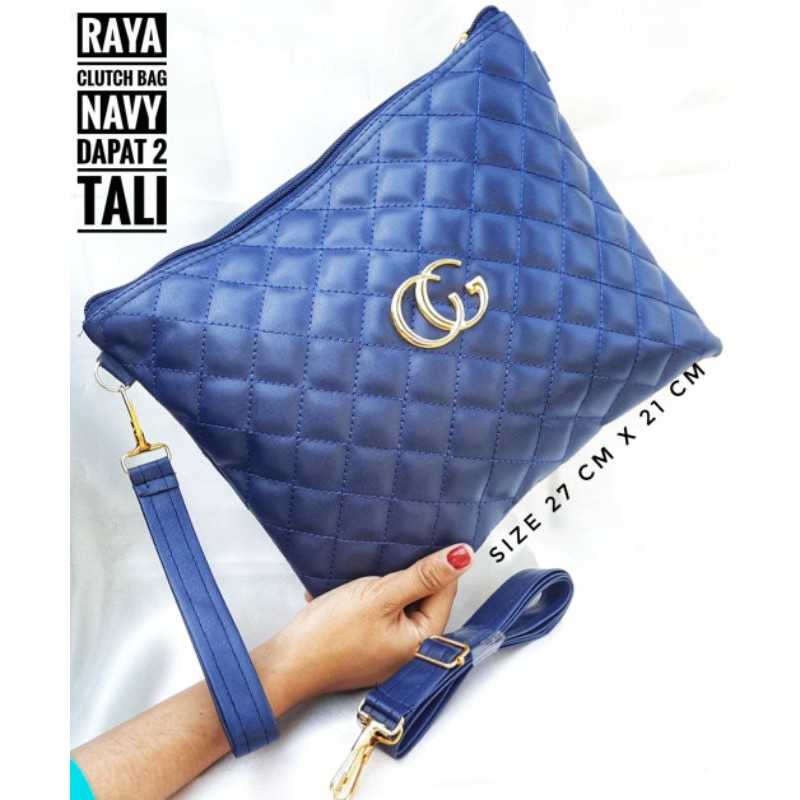 RAYA CLUTCH BAG DAPAT TALI PENDEK &amp; PANJANG