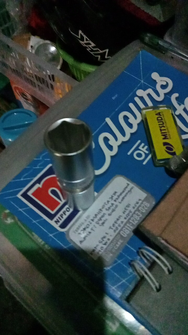 Mata Sock Socket Deep Wall Tekiro 1/2 Dr 6 / 12 Pt Ukuran 18 - 19 Mm Sok Shock Kunci Set 10 21 24