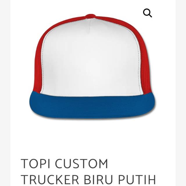 topi trucker indonesia merah putih biru polos