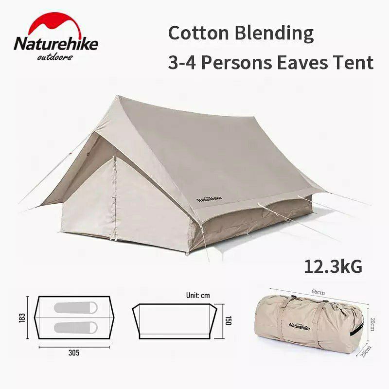 COTTON TENT SERIES NATUREHIKE NH20ZP003 (EXTEND 5.6) // TENDA BARAK CAMPING GLAMPING NATUREHIKE