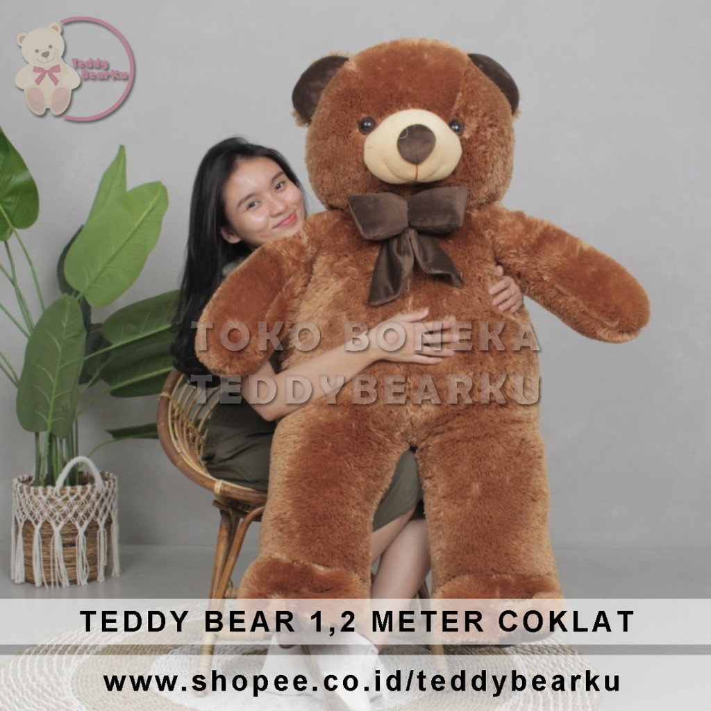 Boneka Teddy Bear Super Jumbo 1,2 Meter Warna Coklat