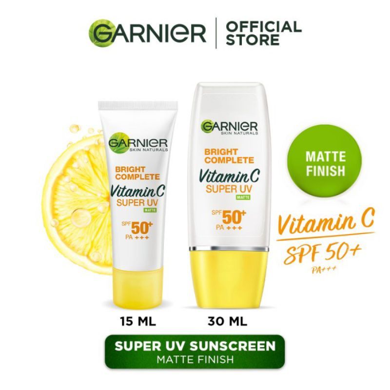 GARNIER Bright Complete Vitamin C Super Matte SPF50+ PA+++