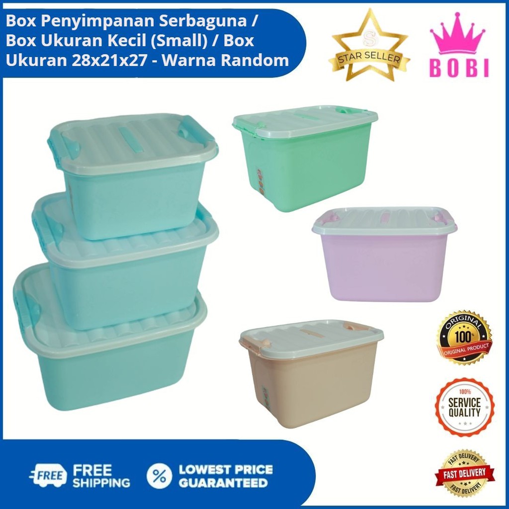 Container Box Penyimpanan Serbaguna / Box Ukuran Kecil (Small) uk. 21x27x17 - Kode 901