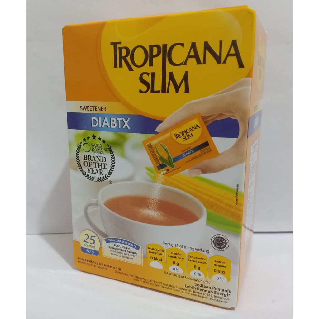 Tropicana Slim 25 Sachet / Classic / Diabx / Mengontrol dan Menjaga kestabilan gula