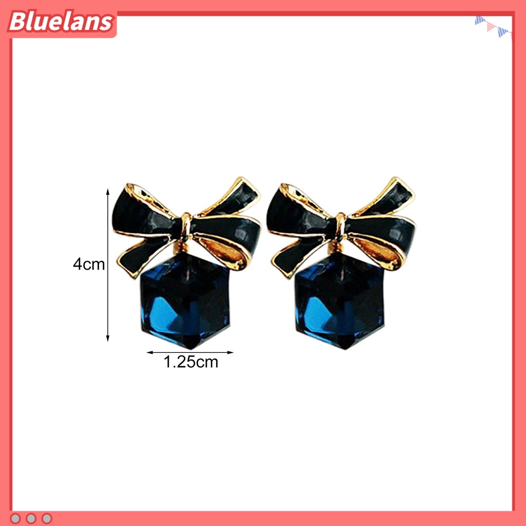 Bluelans Women Earrings Attractive Elegant Smooth Bowknot Anti-allergic Ear Studs