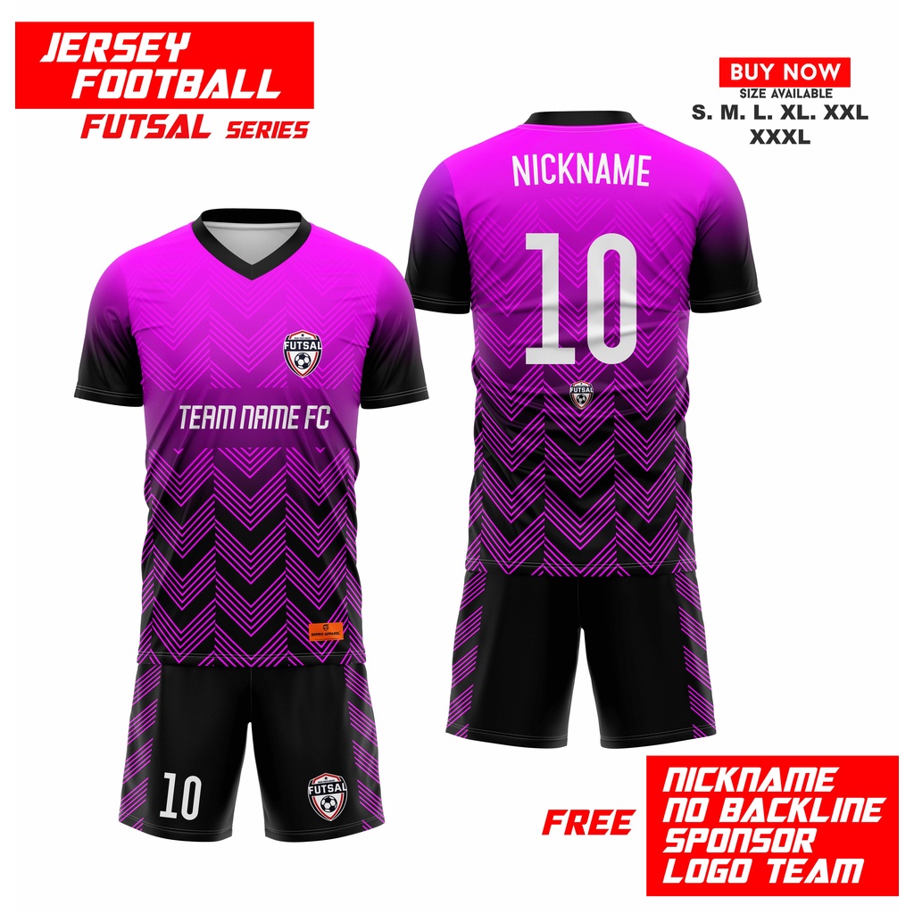 JERSEY BOLA FUTSAL  CUSTOM NO NAMA SPONSOR LOGO SERIES VII