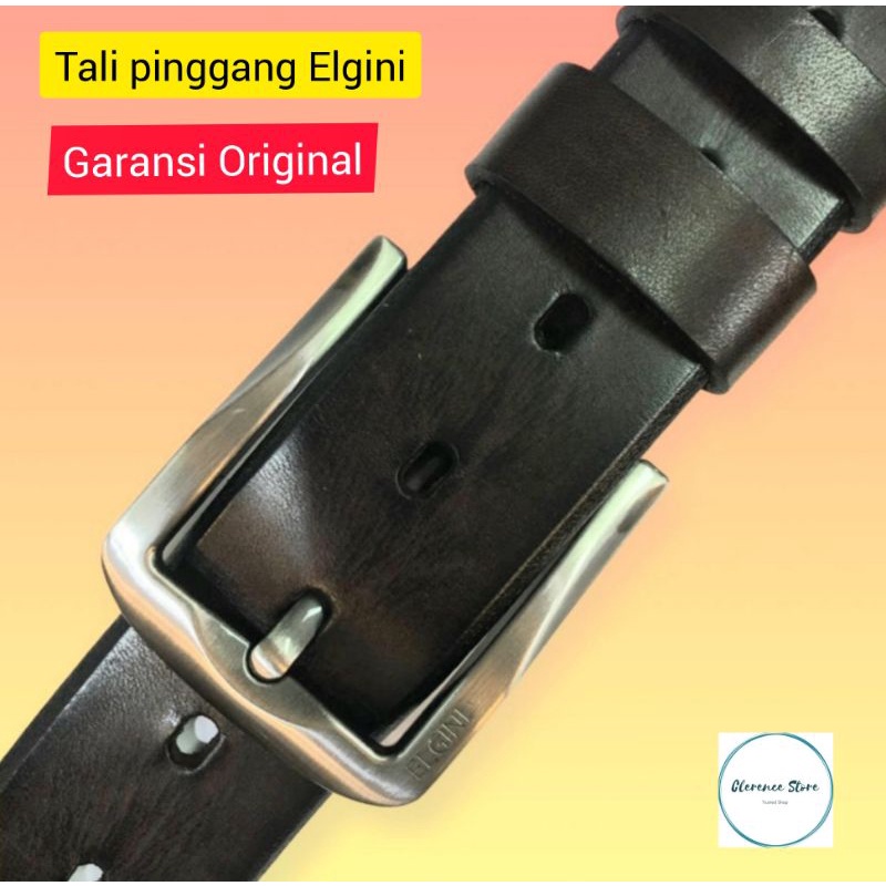 PROMO Tali Pinggang Ikat Pinggang Gesper Sabuk Belt Pria Kulit Asli Elgini 82466