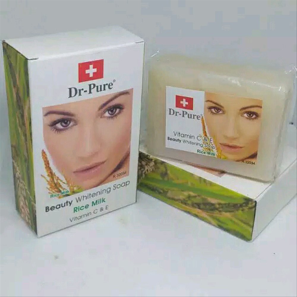 DR PURE Whitening Soap Rice Milk Vitamin C&amp;E 80gr