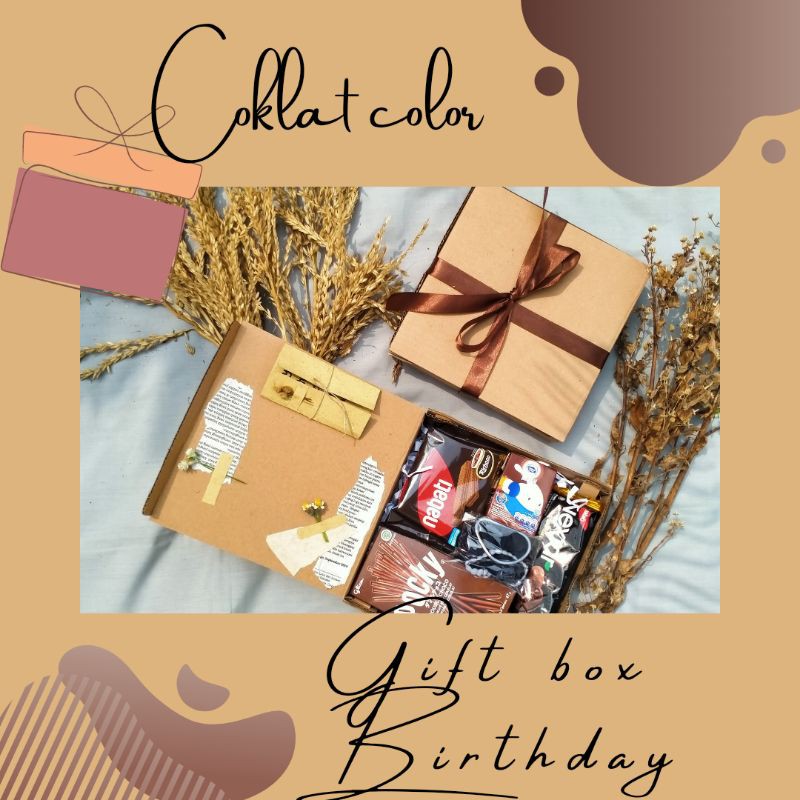 

Kado Ulang tahun/ Gift box Birthday Coklat color