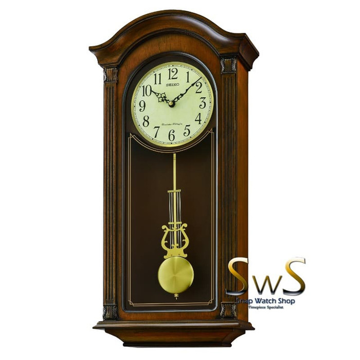 Jam Dinding SEIKO QXH066 QXH066B Musikal Case Kayu Original