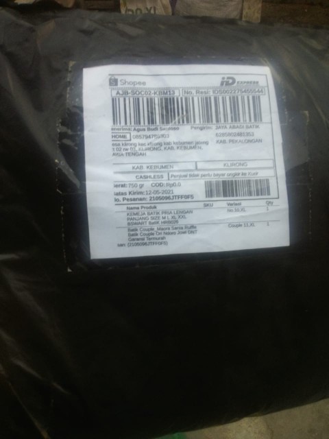 Kemeja Batik Pria Lengan Panjang Size M L Xl Xxl  Bswart Batik Hrb026