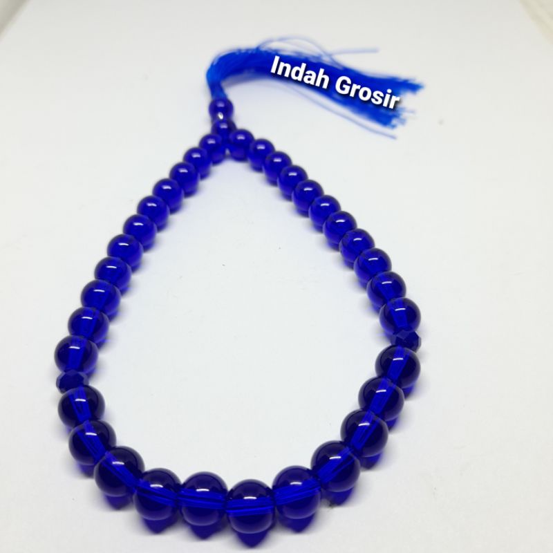 TASBIH BATU BLUE SAPIRE BENING 8MM 33 BUTIR