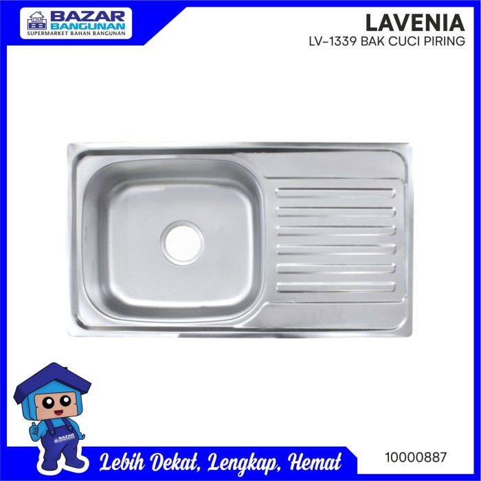 Sink / Bak Cuci Piring Lavenia Lv 1339 Lv1339 Lv-1339 Stainless Steel - Dapur / Kitchen