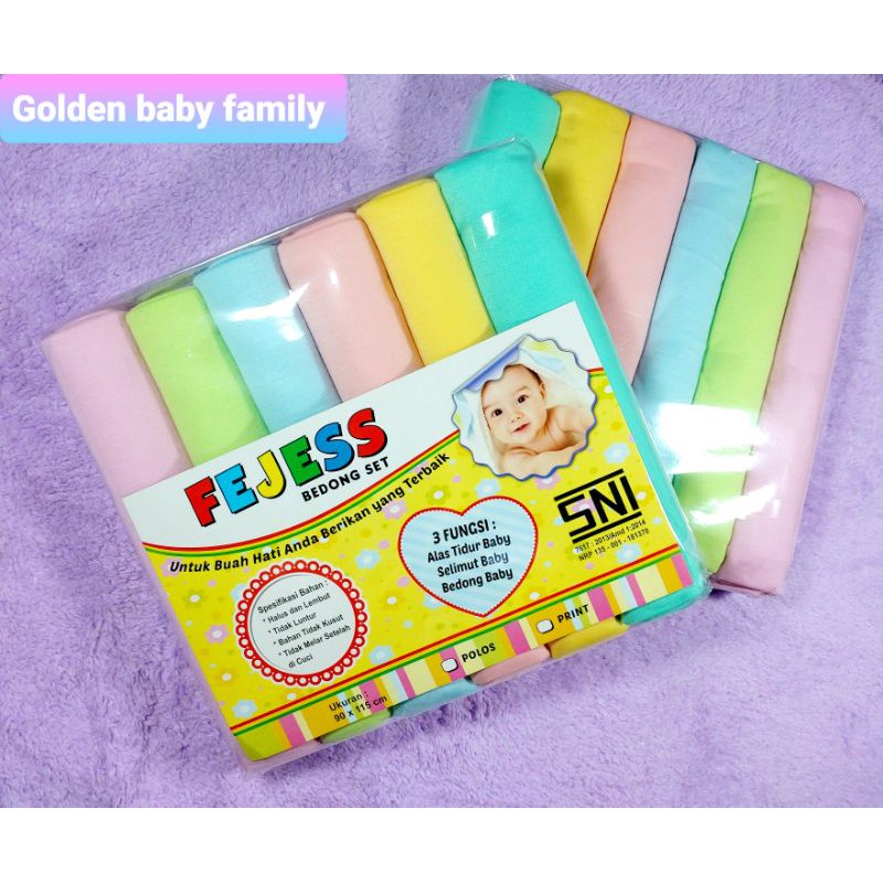 6in1 Bedong FEJESS Polos warna muda 9x115