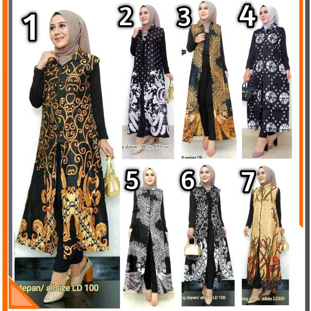 KARDIGAN BATIK  CEWEK long cardy outer  batik  ORIGINAL 