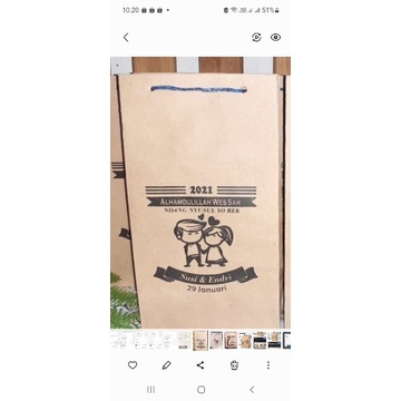 

Paper bag coklat 10x10x25 (pxlxt) plus SABLON 1 warna 1 sisi