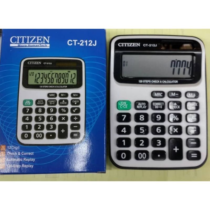 

Kalkulator CITIZEN 12 Digit - Calculator CITIZEN TYPE CT-212J