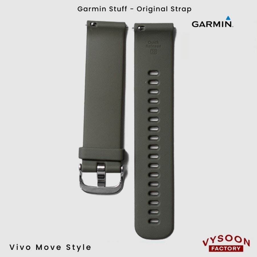 Strap Rubber Smartwatch Garmin Vivo Move Style Original - Gray