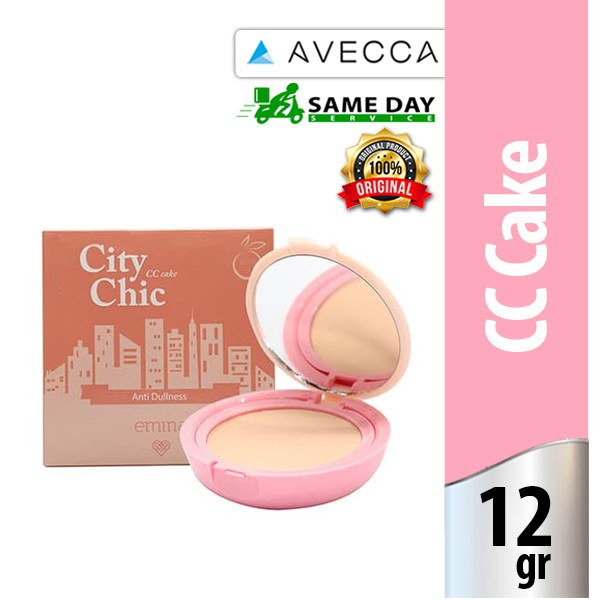 Emina City Chich CC Cake Peach 12 Gr / Bedak Padat / Two Way Cake