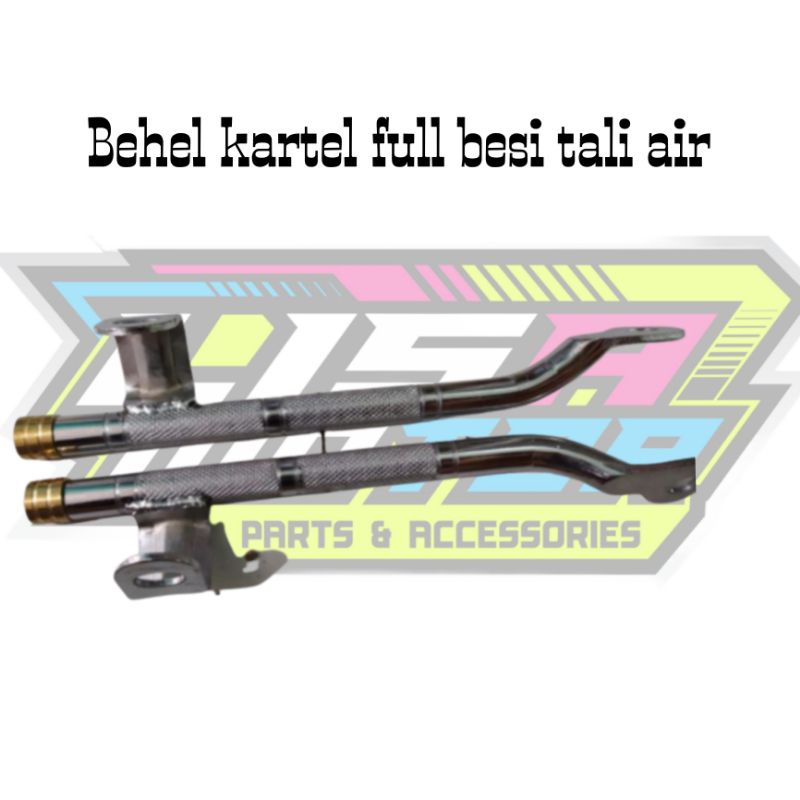 BEGEL KARTEL  CB PANJANG FULL BESI CROM MOTIF TALI AIR  Behel panjang cb full besi crum