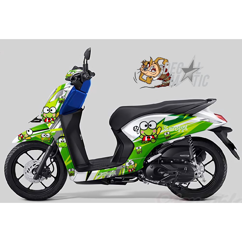 Sticker Full Body Decal Motor Honda Genio - Keroppi