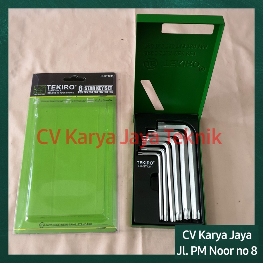 Kunci L Bintang Set 6 pcs Tekiro (T25-T55) / Star Key Set