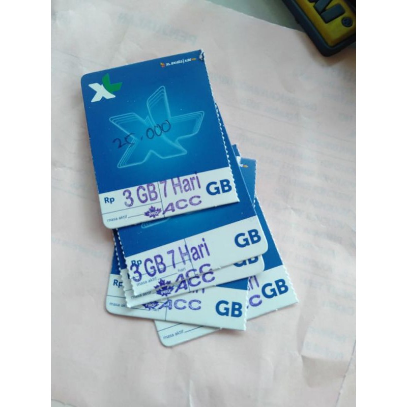 Voucher xl 3 gb 7 hari