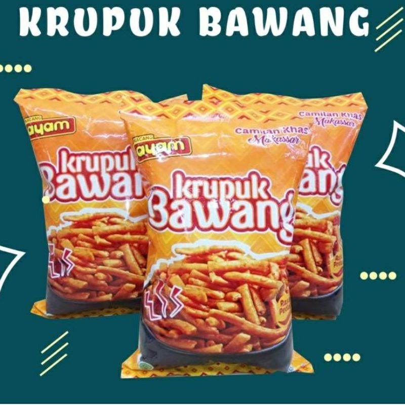 

Product HOT Krupuk Bawang AYAM oleh² Makassar Enakk