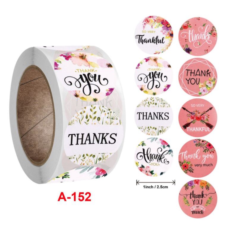 

Sticker Stiker Roll Label Cookies THANK YOU 38